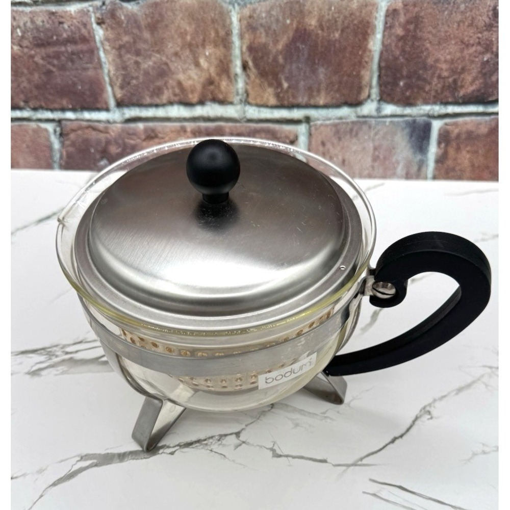 Bodum Chambord Glass Teapot w Infuser Basket Switzerland 1.3L Loose Leaf MCM
